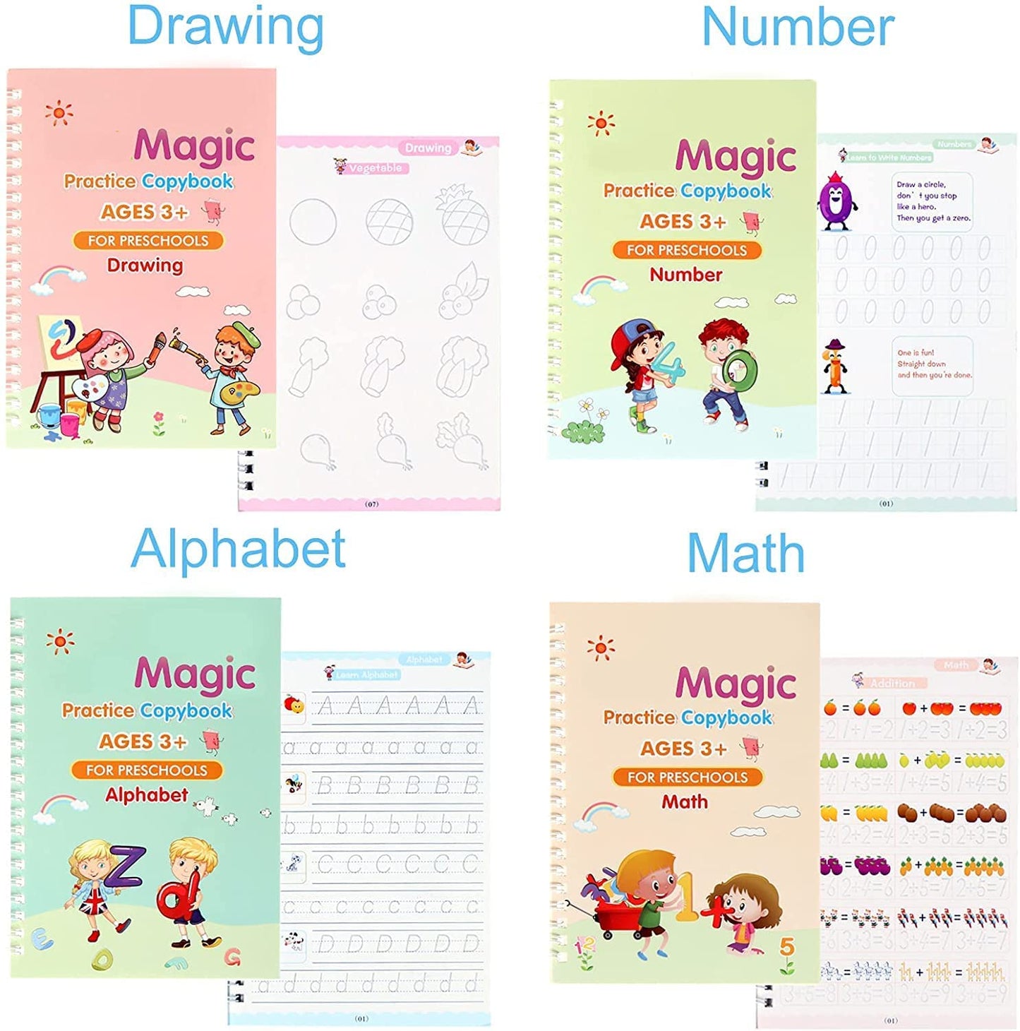 Magic Book Set For Kids (Pack Of 4)